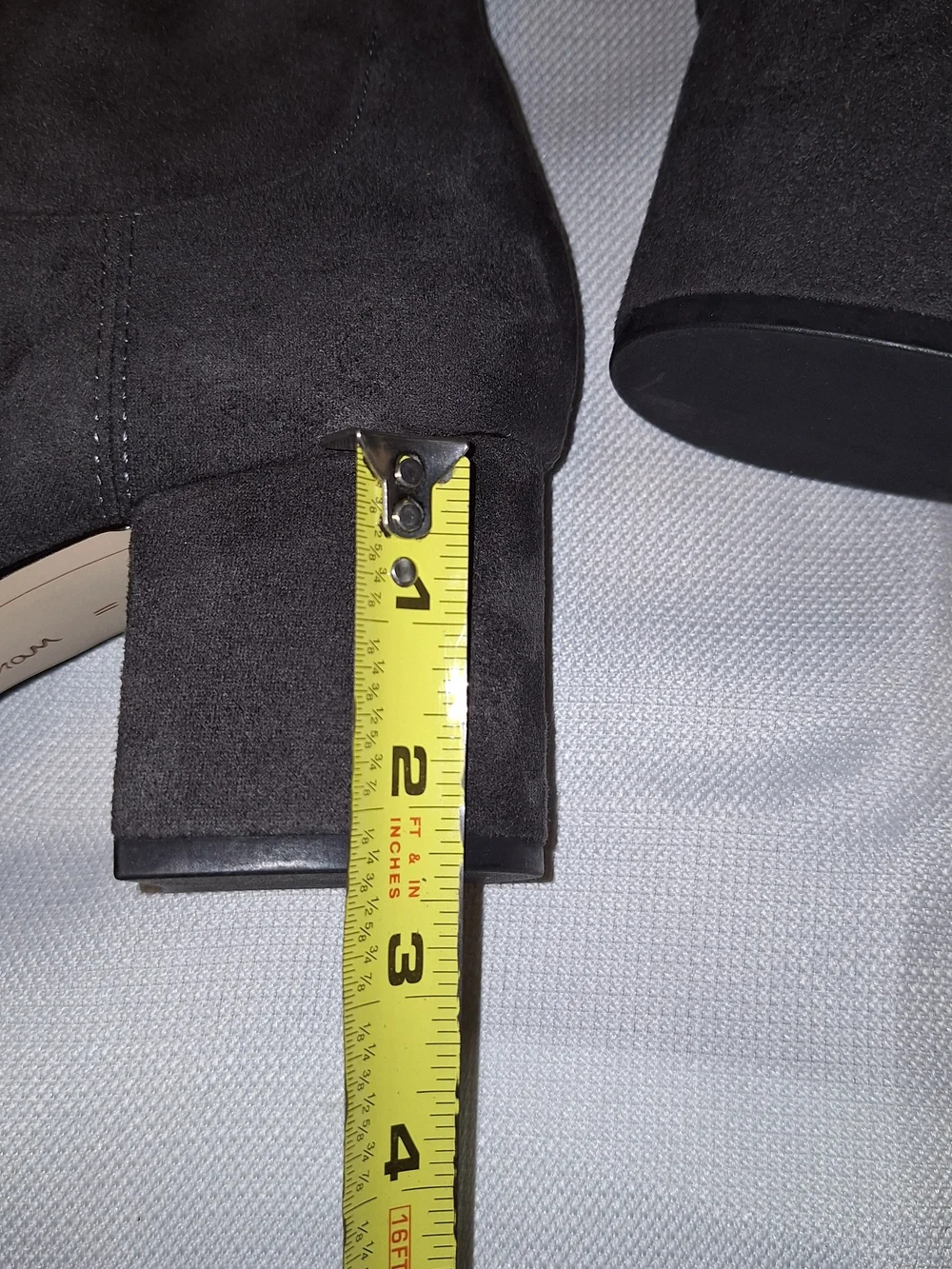 Sam Edelman VINNEY Women's Gray Knee High Riding Boots Almond Toe Lace Zip 11M